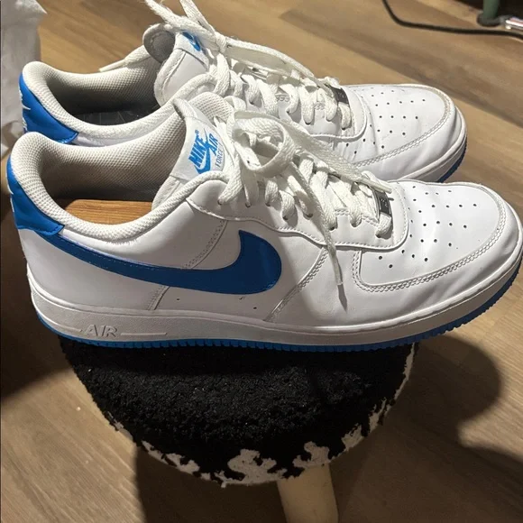 Nike Men’s Air Force 1 White Photo Blue Low sz 12 - Picture 5 of 9